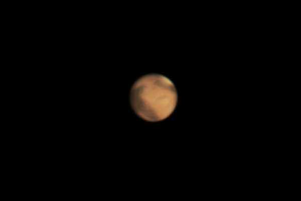 Пример фотографии Марса на 200-миллиметровый телескоп Celestron C8XLT Celestron x2 Barlow Ultima