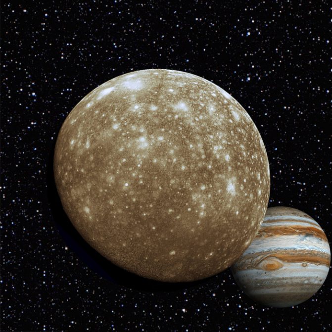 Спутник Юпитера Каллисто 1