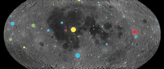 111 лунных кратеров диаметром более 10 км