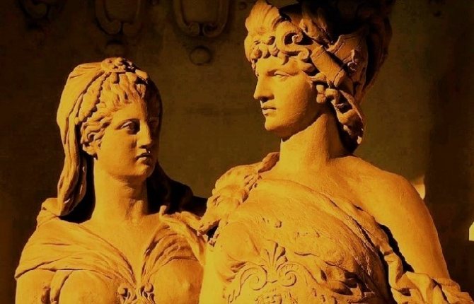 Артемида и Аполлон скульптура древней Греции)