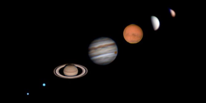 Фотографии планет Солнечной системы, сделанные через любительский телескоп