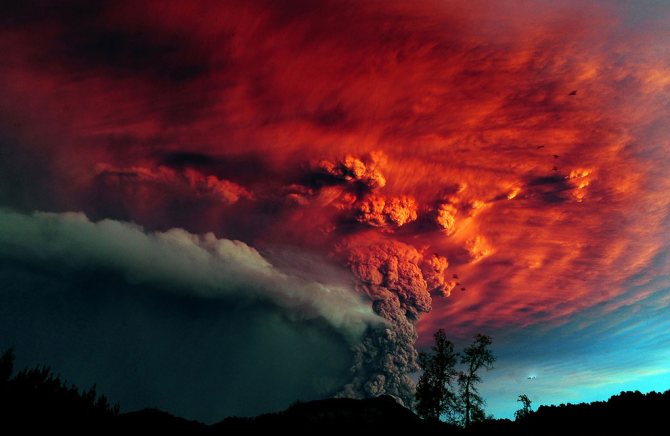 Извержение давно потухшего вулкана Пуйеуэ
