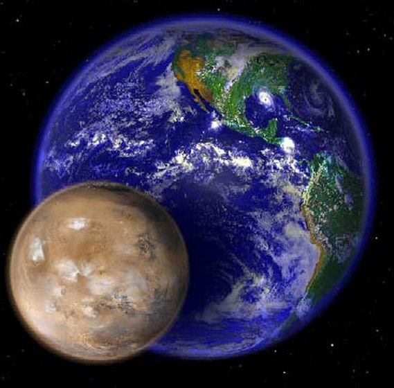 Марс гораздо меньше Земли