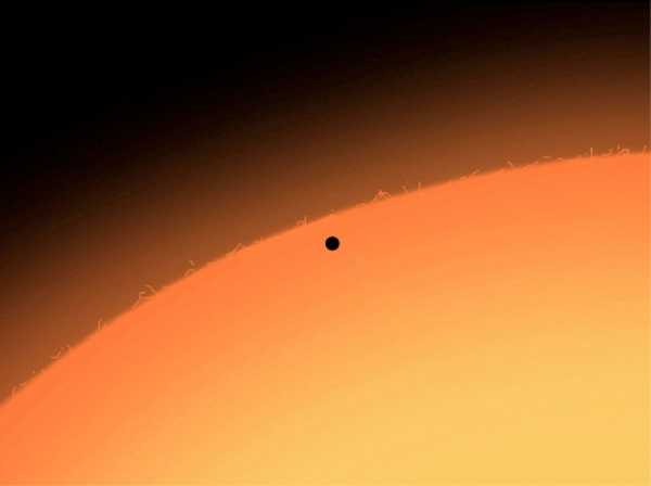 Меркурий на фоне Солнца. Телескоп ESO