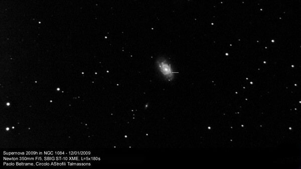 NGC 1084 вспышка сверхновой