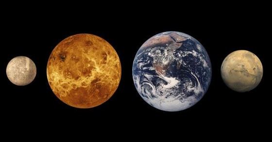 Венера и Земля имеют похожие размеры